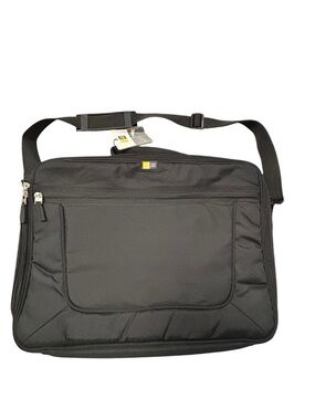 Case Logic Black Messenger Laptop Bag 17.3” Devices NWT Softshell Zippered